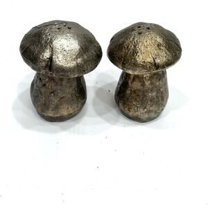 Metallic mushrooms decor set of 2